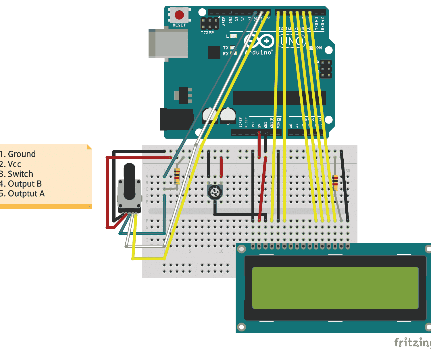 Circuit-Diagram-for-Interfacing-Rotary-Encoder-with-Arduino