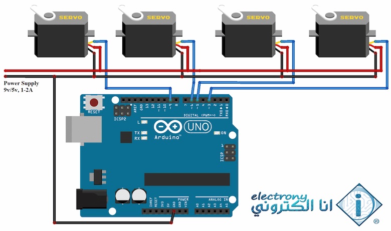 Circuit-diagram-for-Controlling-Multiple-Servo-Motors-with-Arduino