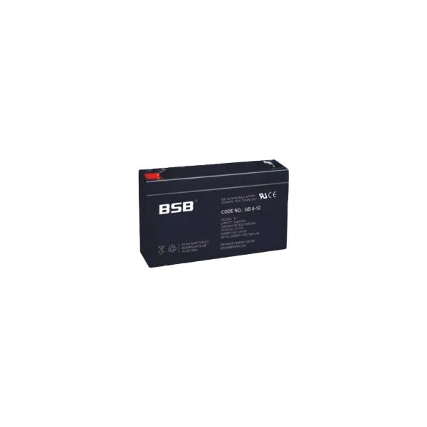 BSB 6V 12Ah Lead Acid Rechargeable Battery