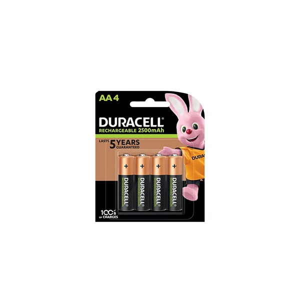 4 X AA Duracell 2500mAh Rechargeable Battery